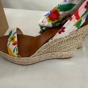 Christian Louboutin Monica Du Desert Floral Wedge Sandals